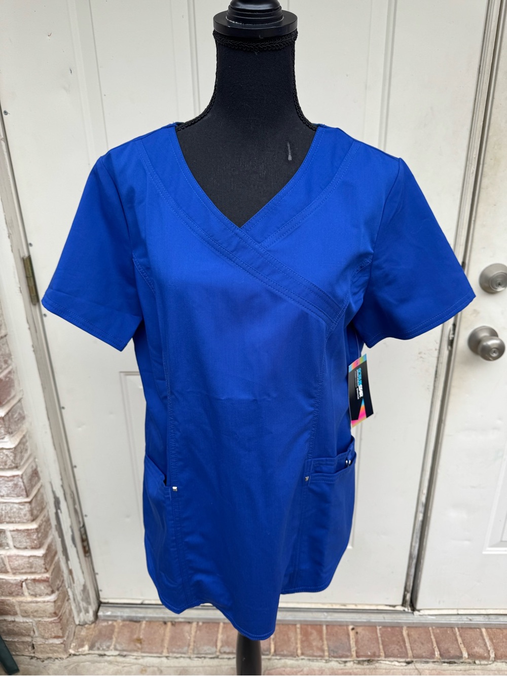 Scrubstar, Royal Blue, V-Neck Scrub Top, Size Medium